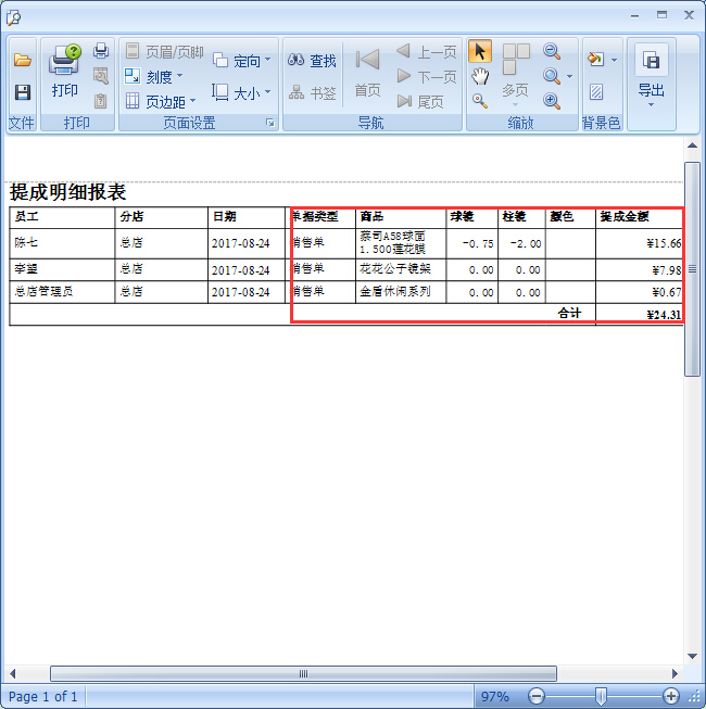 眼镜店财务管理软件眼镜店商品提成设置